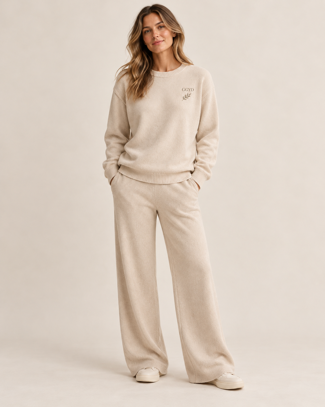 Oat The Stillness Set — women's front view rendering