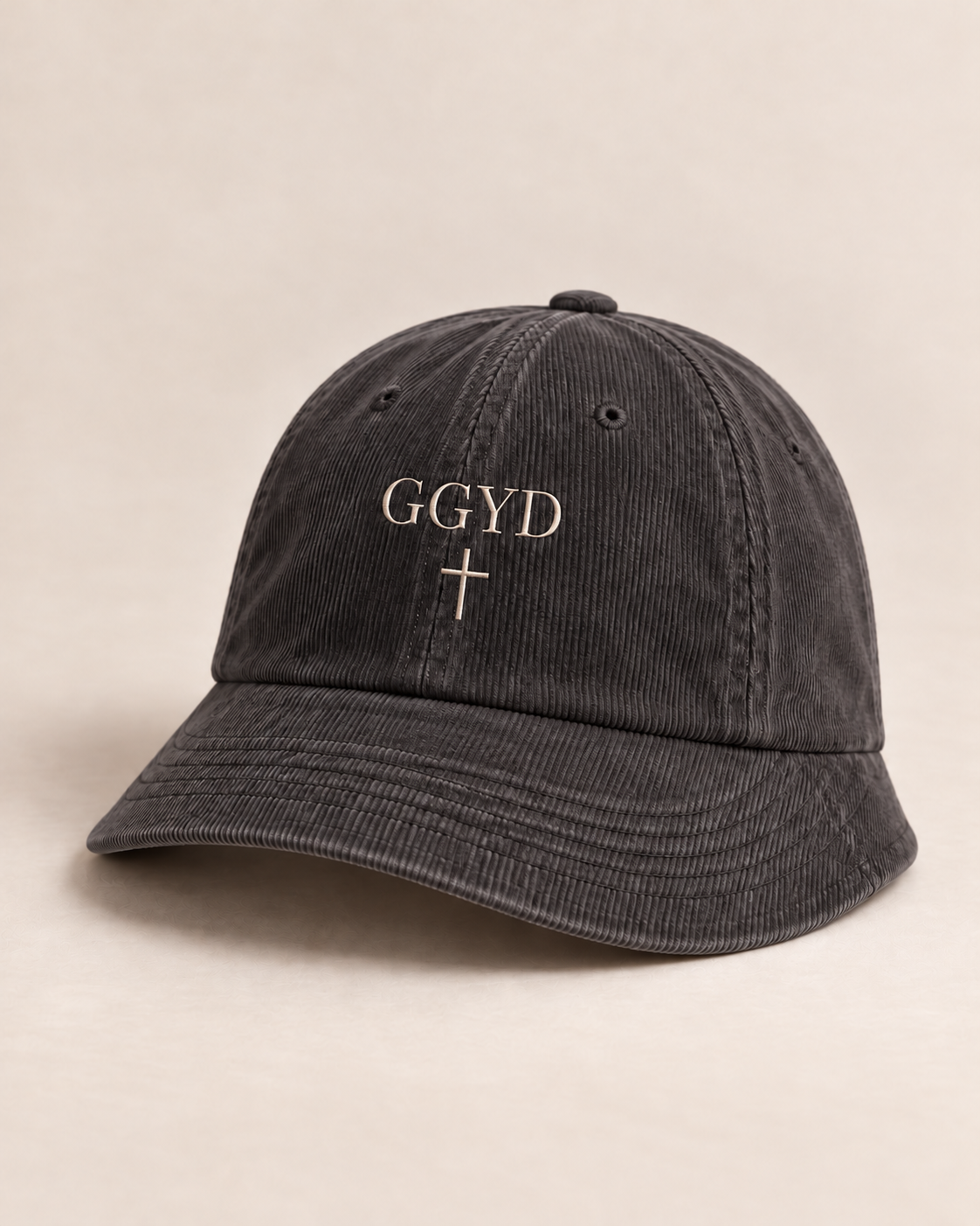 Charcoal The Abide Cord Cap cap rendering