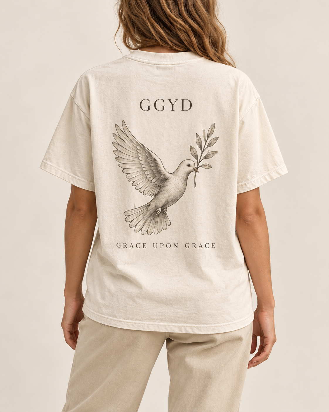 Cream Grace Upon Grace — women's back view rendering